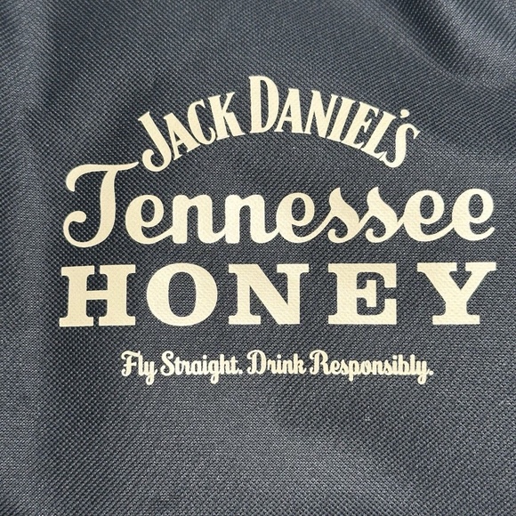 Jack Daniels Tennessee Honey Whiskey Drawstring Bag, Cinch Bag, Backpack ~ Black - Picture 6 of 10